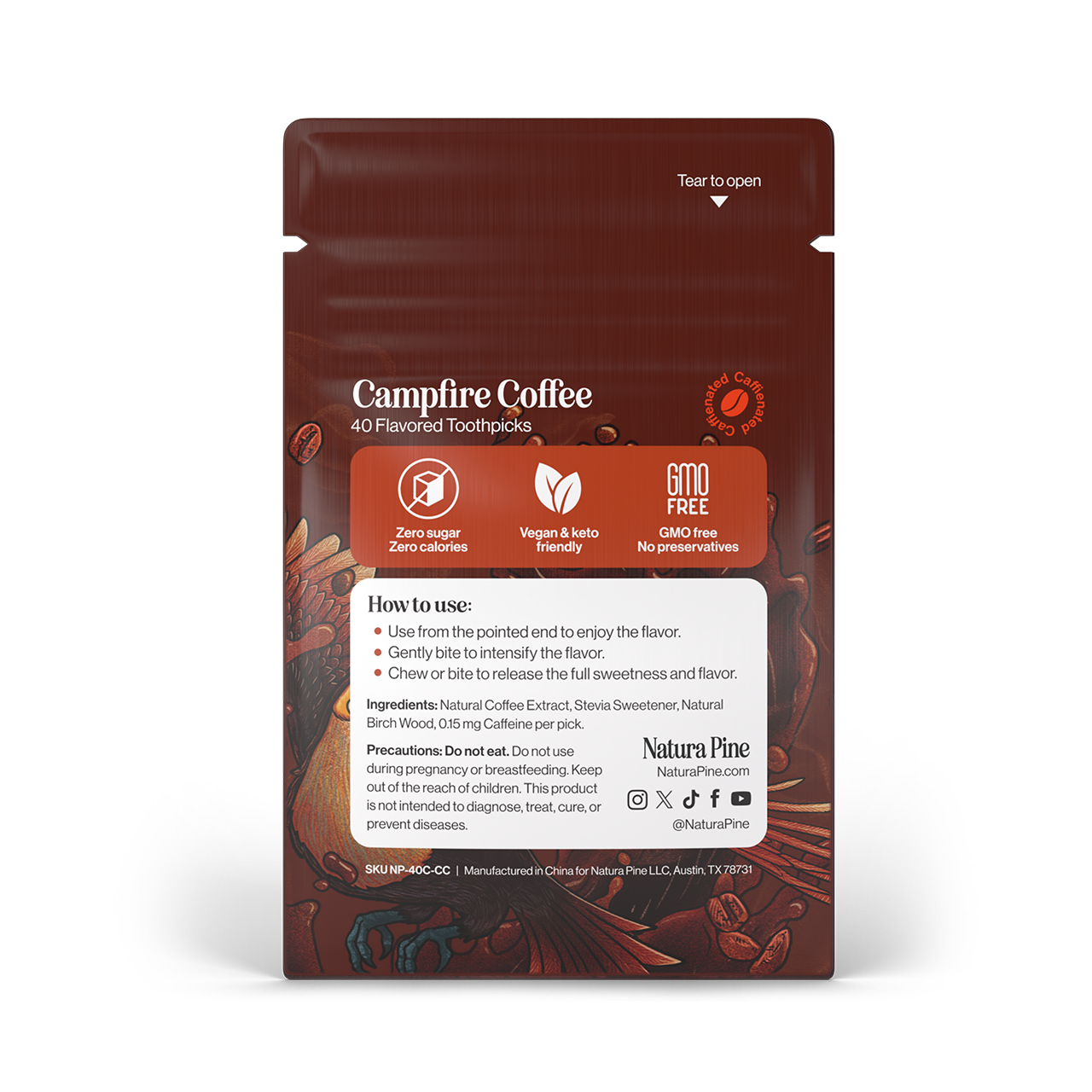 Campfire Coffee Flavored Toothpicks Pouch