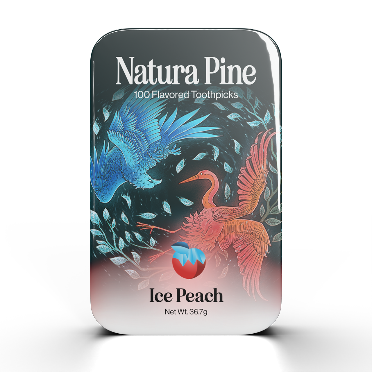 Ice Peach Flavored Toothpicks Tin