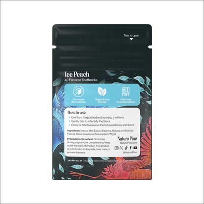 Ice Peach Flavored Toothpicks Pouch