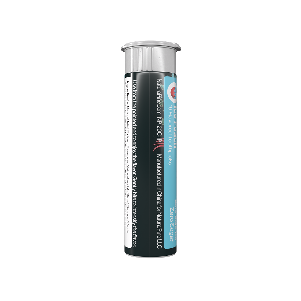 Ice Peach Flavored Toothpicks Tube