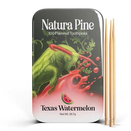Texas Watermelon Flavored Toothpicks Tin - Natura Pine
