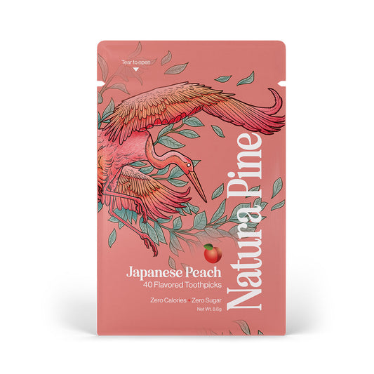 Japanese Peach Flavored Toothpicks Pouch - Natura Pine