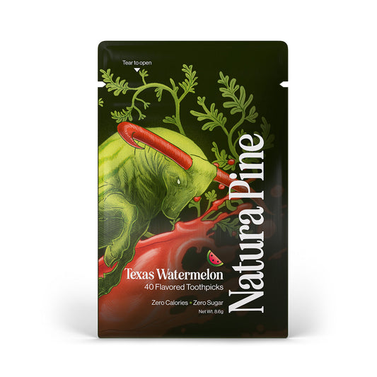 Texas Watermelon Flavored Toothpicks Pouch - Natura Pine