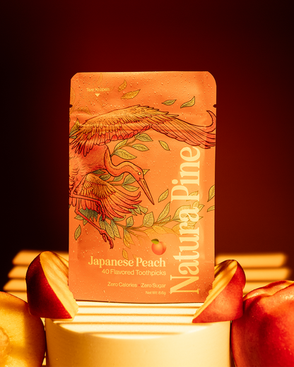 Japanese Peach Flavored Toothpicks Pouch - Natura Pine