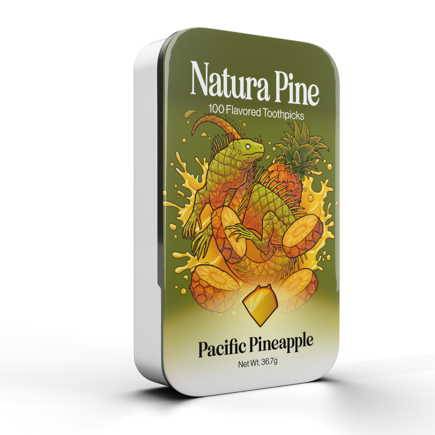Pacific Pineapple Flavored Toothpicks Tin
