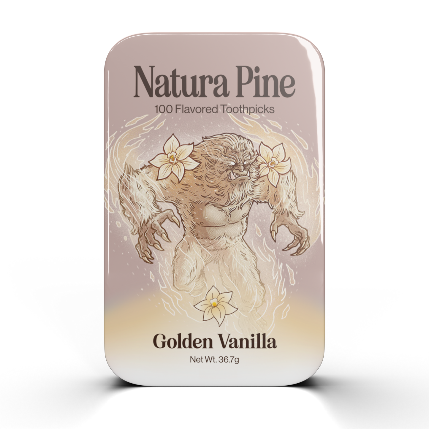 Golden Vanilla Flavored Toothpicks Tin
