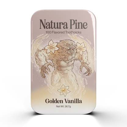Golden Vanilla Flavored Toothpicks Tin