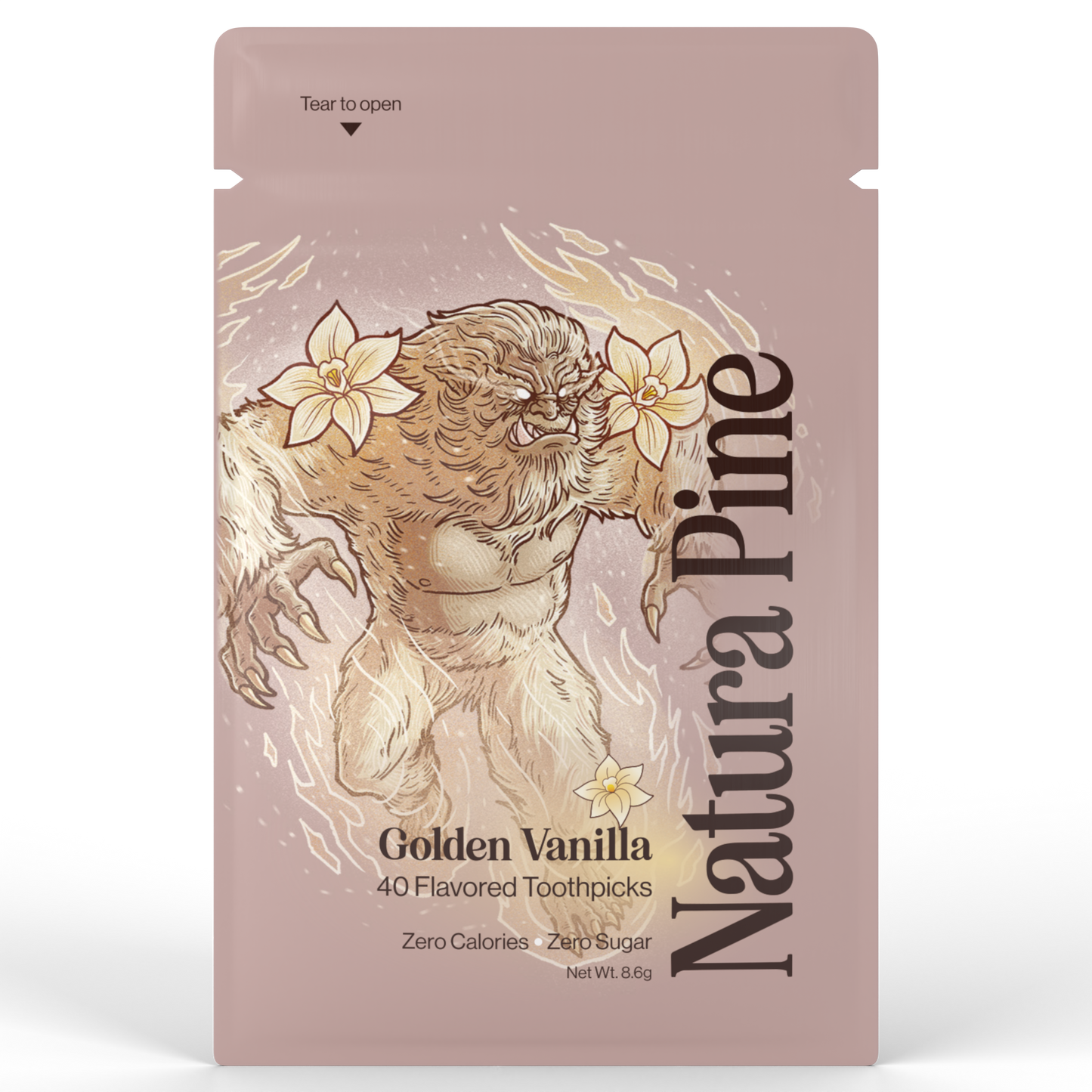 Golden Vanilla Flavored Toothpicks Pouch