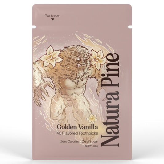 Golden Vanilla Flavored Toothpicks Pouch