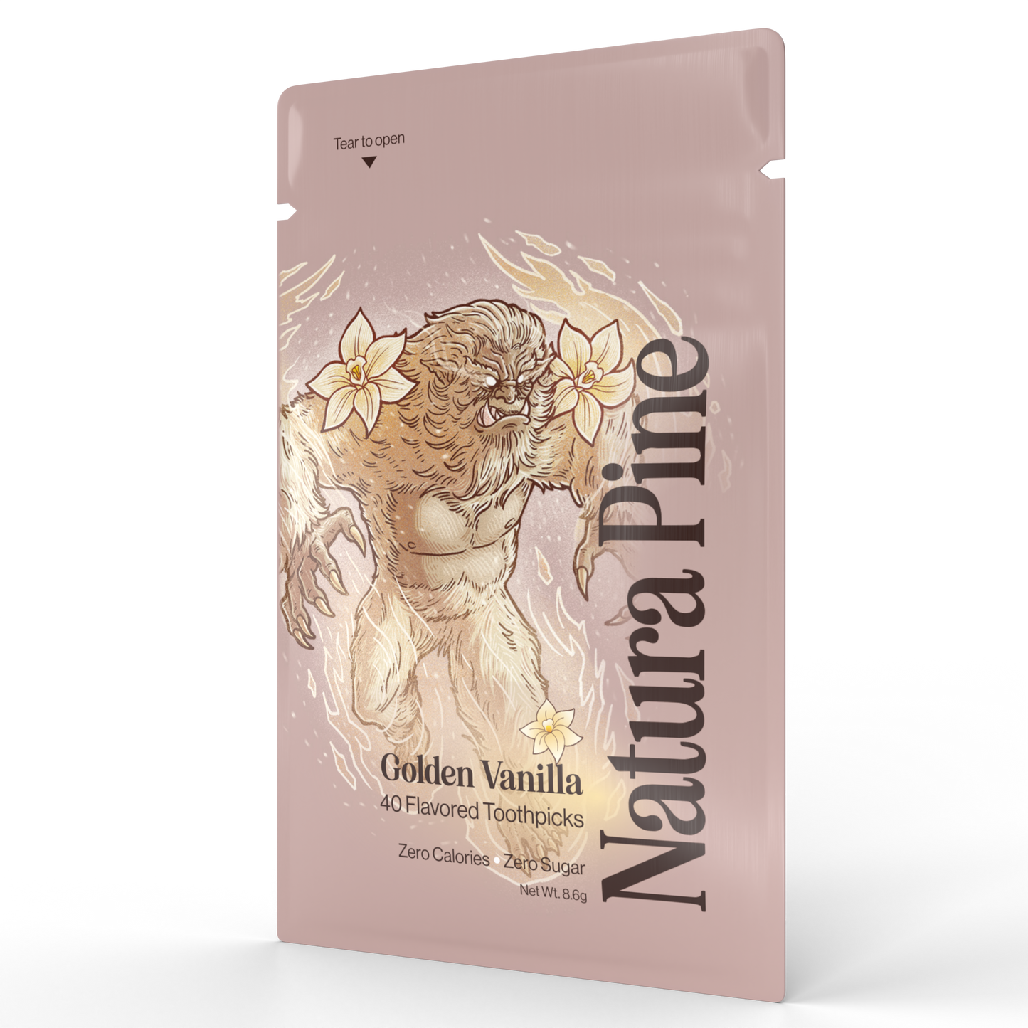 Golden Vanilla Flavored Toothpicks Pouch