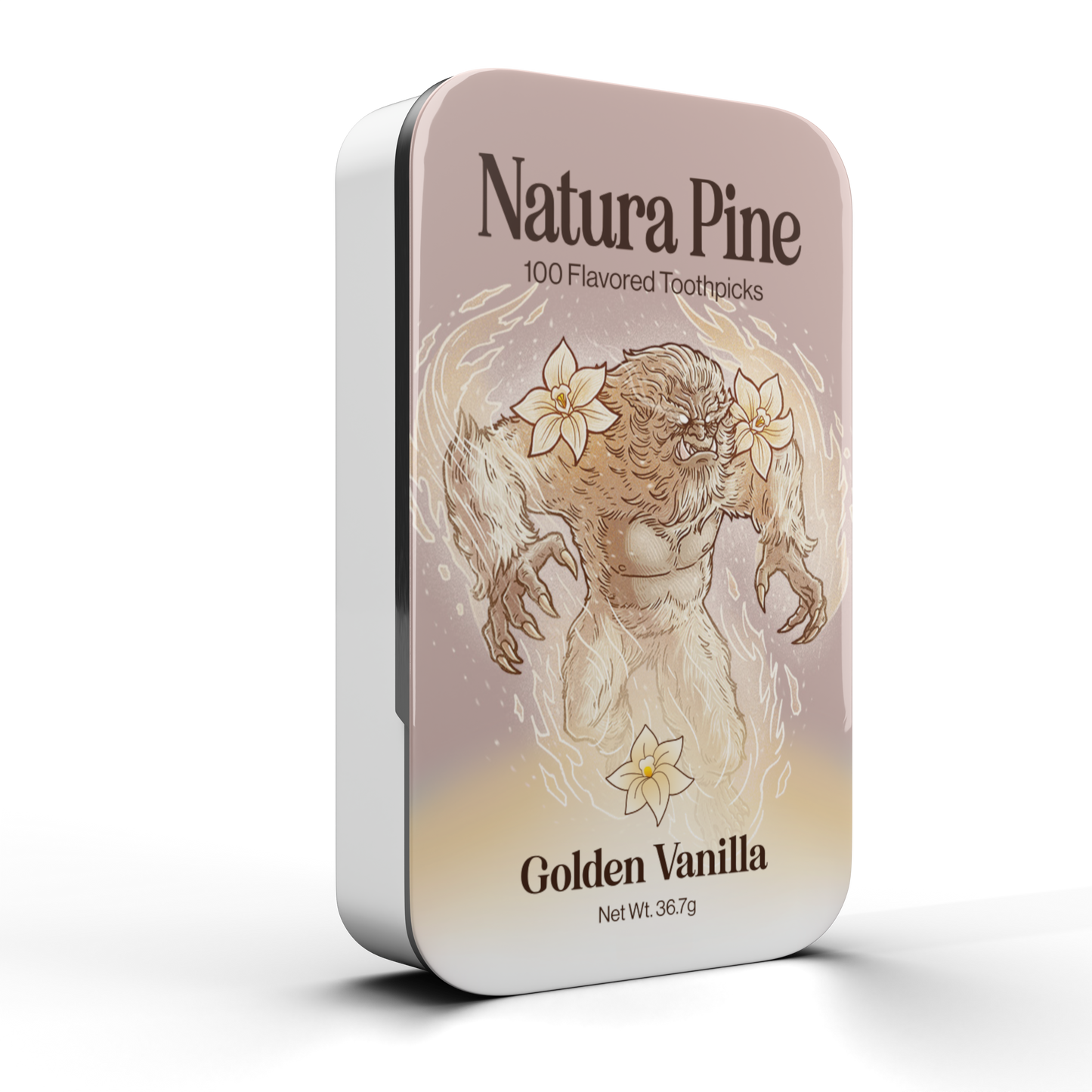 Golden Vanilla Flavored Toothpicks Tin