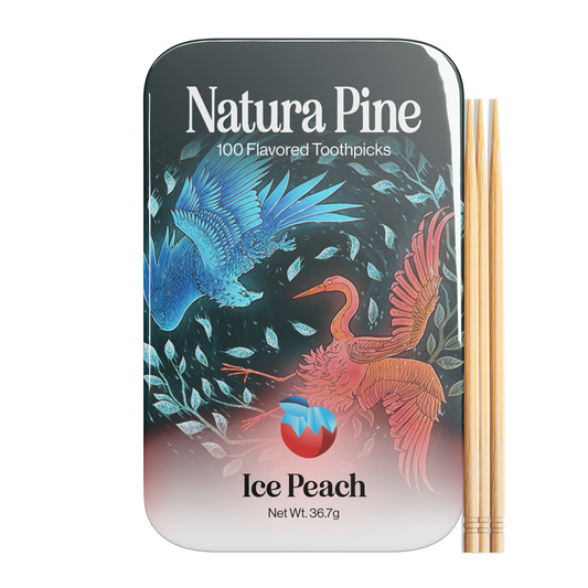 Ice Peach Flavored Toothpicks Tin